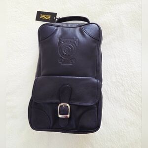 New!!! Claire Chase ✨️ Navy Leather PGA Golf Men's Shoe Bag